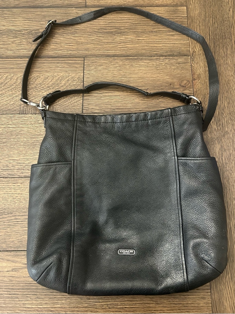 Coach Black Pebbled Leather Crossbody or Shoulder Bag